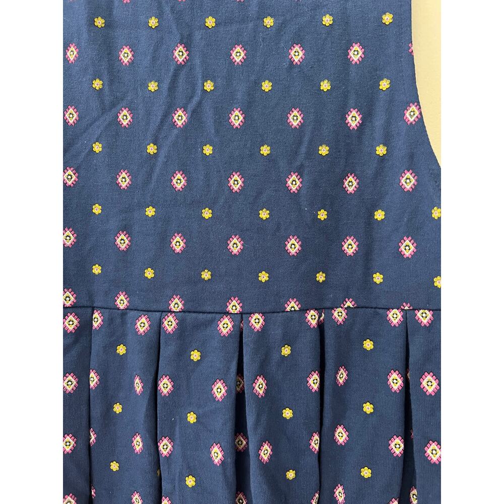Britland Vintage Pleated Sleeveless Navy Jumper Dress Size 7 - Picture 7 of 9